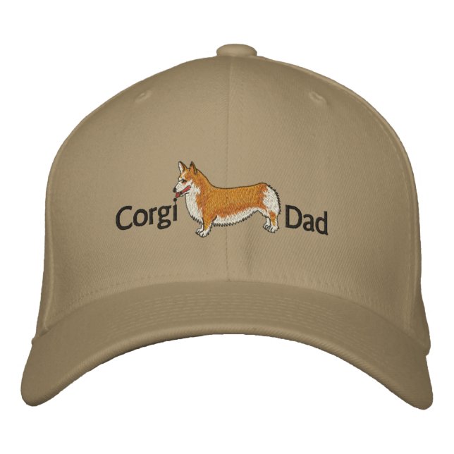 Corgi Dad Embroidered Gorra (Anverso)