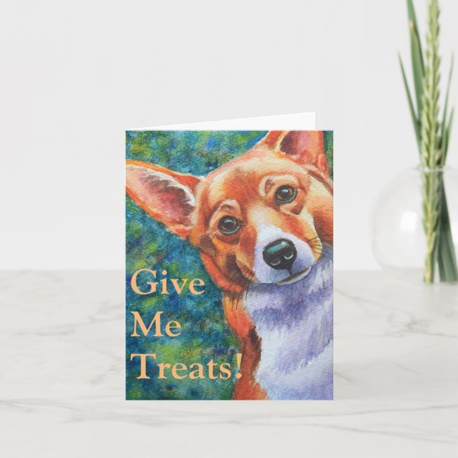 Corgi de Halloween del truco o de la invitación (Anverso)