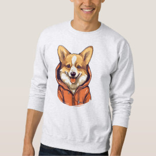 Corgi Divertido con Sudadera