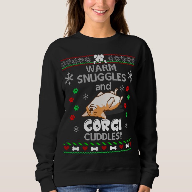 Corgi Dog Navidades feos suéter (Anverso)