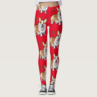 Corgi Dog Personalizado Leggings