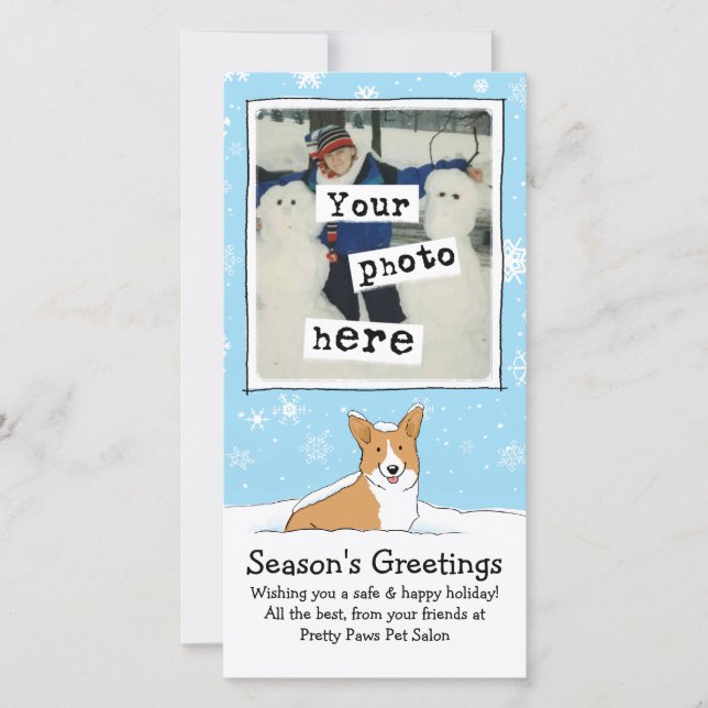 Corgi en la plantilla de fotos de vacaciones de Na (Anverso)