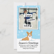 Corgi en la plantilla de fotos de vacaciones de Na