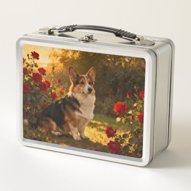 Corgi en las Rosas I (Anverso)