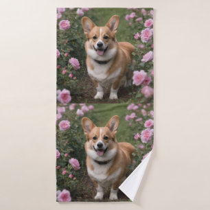 Corgi En Rosas Rosa,