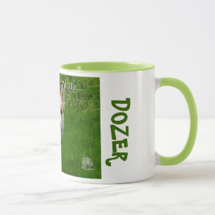 corgi galés del pembroke en su taza