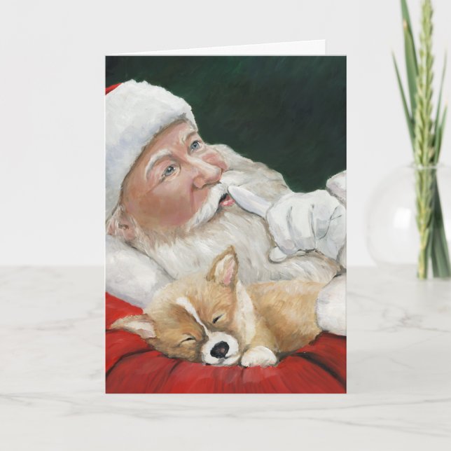 Corgi Galés del Pembroke y tarjeta de felicitación (Anverso)