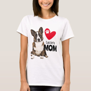 Corgi galés personalizó la camiseta de mamá