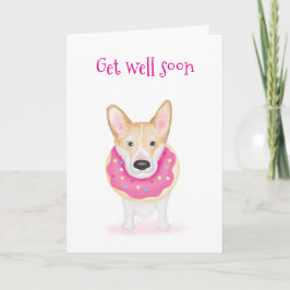 Corgi lindo con el cuello sin la tarjeta para sali