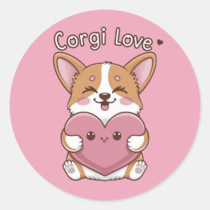 Corgi Love Pegatina