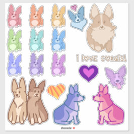 Corgi Love Pegatina Pack