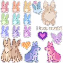 Corgi Love Pegatina Pack