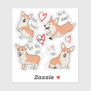 Corgi Love Pegatina Sheet