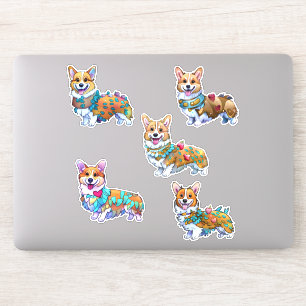 Corgi Naranja lindo para un Pegatina de ánimo posi