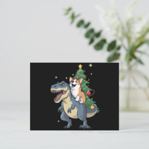Corgi Navidad Dinosaurio Árbol Rex Fiesta Navidad 
