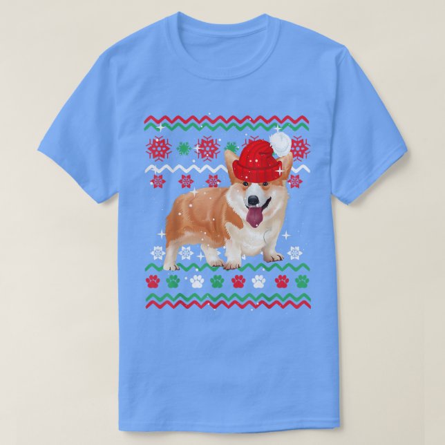 Corgi Navidades Perro estilo suéter feo navideño (Diseño del anverso)