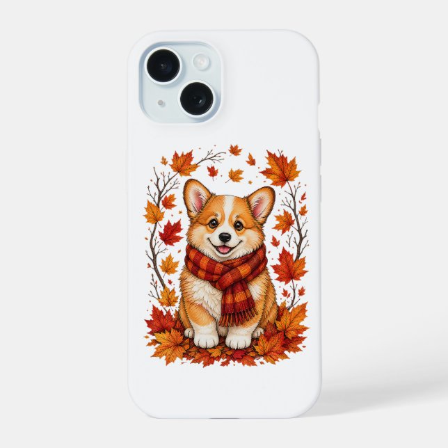 Corgi perro acogedor de otoño (Reverso )
