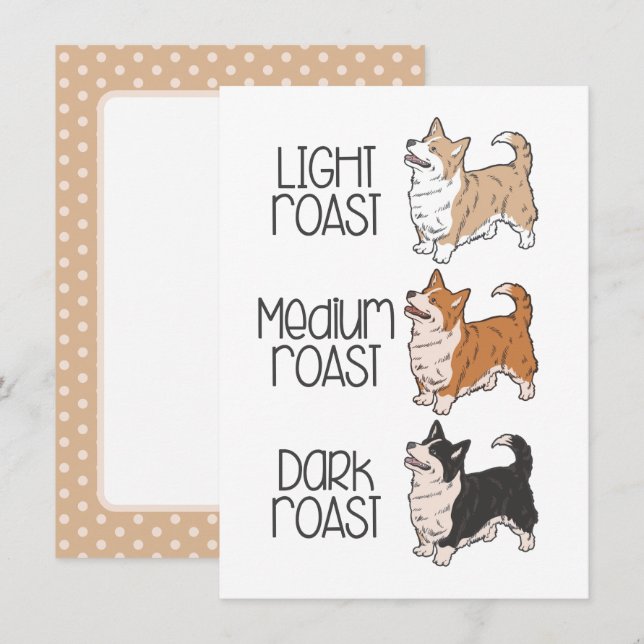 Corgi Perro y Café (Anverso / Reverso)