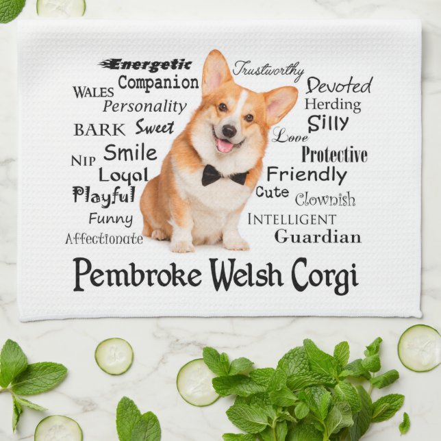 Corgi Traits Kitchen Toalla (Doblado)