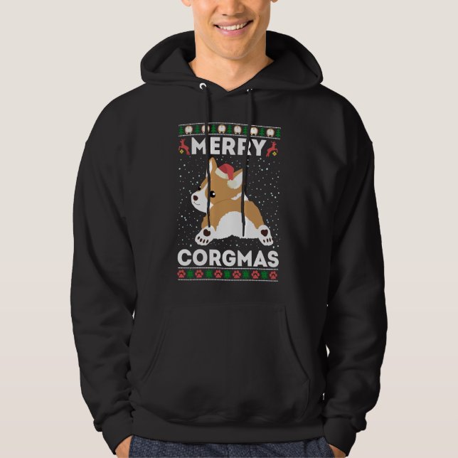 Corgi Ugly Navidades Sweater Merry Corgmas Santa C (Anverso)