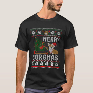 Corgi Ugly Navidades Sweater Merry Corgmas Santa C
