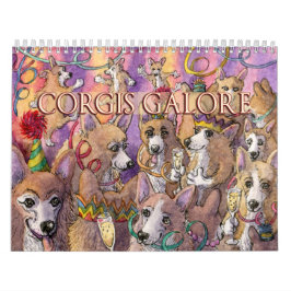 Corgis Galore - perros divirtiéndose - calendario