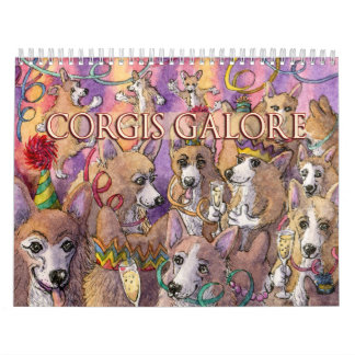 Corgis Galore - perros divirtiéndose - calendario