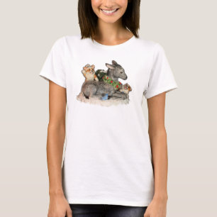Corgis y burro en camiseta del navidad del Corgi