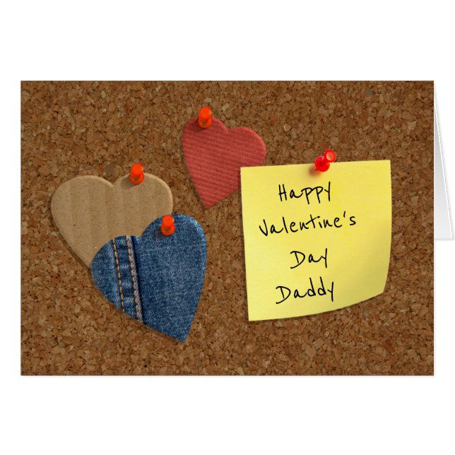 Corkboard cortout corazones Valentine (Anverso (Horizontal))