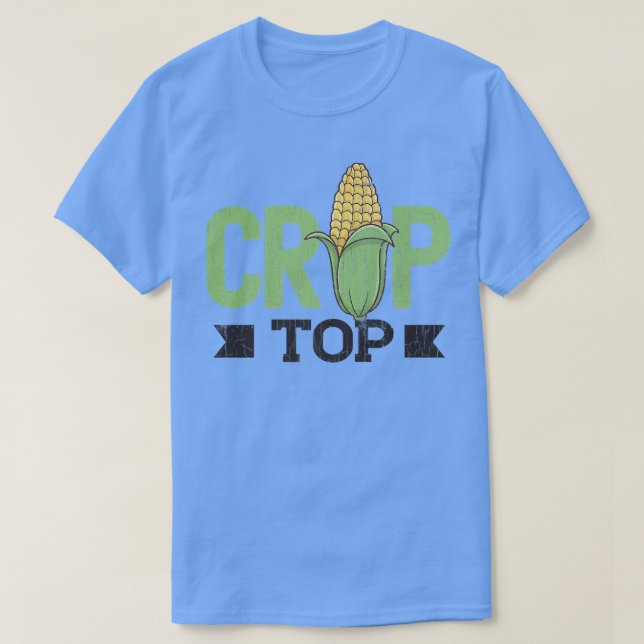 Corn Crop Top Funny Farming Farmer Tractor Farm Gr (Diseño del anverso)