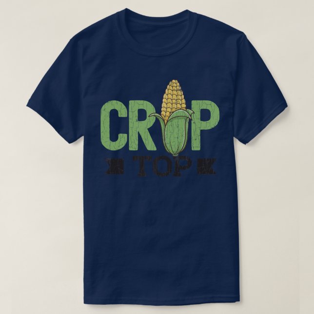 Corn Crop Top Funny Farming Farmer Tractor Farm Gr (Diseño del anverso)