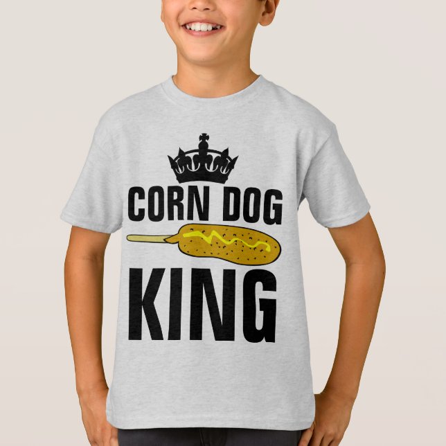 CORN DOG KING Boys Mens Camisetas divertidas (Anverso)