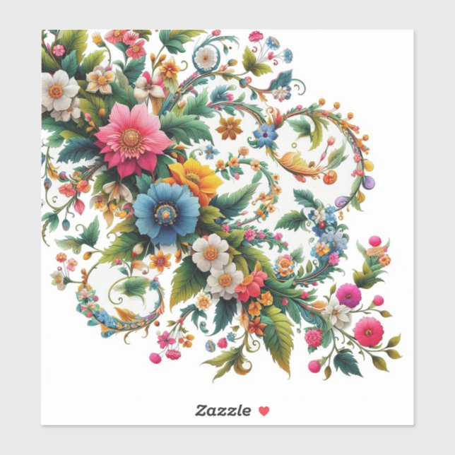 Corner Floral Pegatina (Hoja)