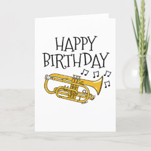 Cornetista de tarjetas de cumpleaños de Cornet