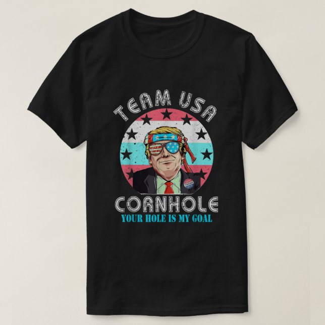 Cornhole Camisetas del equipo de camisetas de EE.U (Diseño del anverso)
