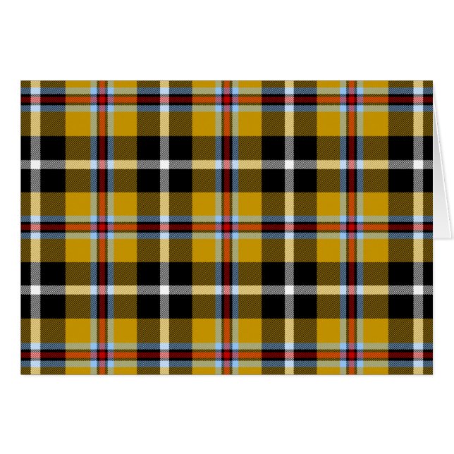 Cornish National Tartan Yellow and Black Planteado (Anverso (Horizontal))