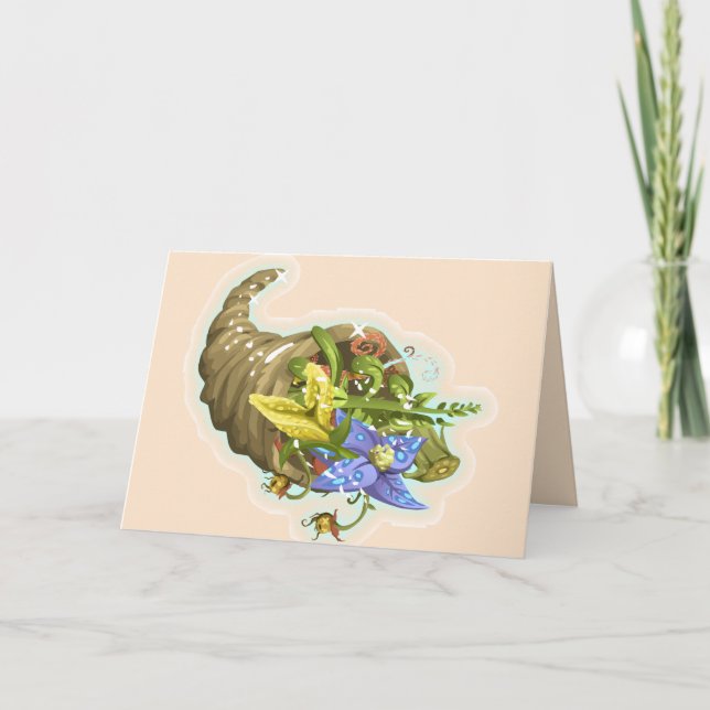 CORNUCOPIA BLANK - TARJETA DE TODA OCASIÓN (Anverso)