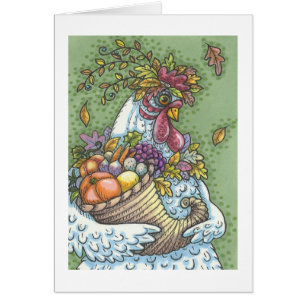 CORNUCOPIA HEN, GRACIAS A LA TARJETA DE REETING Bl