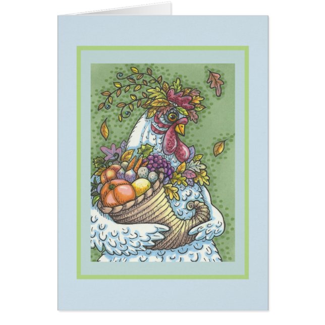 CORNUCOPIA HEN, GRACIAS A LA TARJETA DE REETING Bl (Frente)