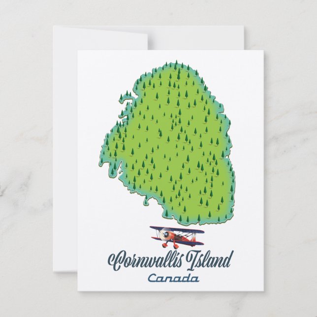 Cornwallis Island, Canadá, Mapa de viajes (Anverso)