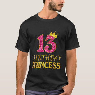 Corona 13 años Princesa Chica Camisa de 13 años
