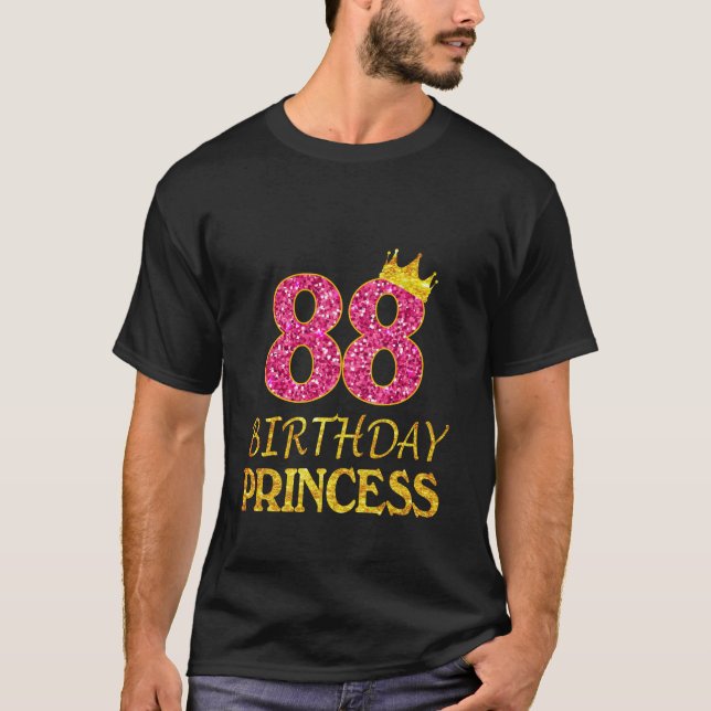 Corona 88º cumpleaños Princesa Chica Camisa 88 año (Anverso)