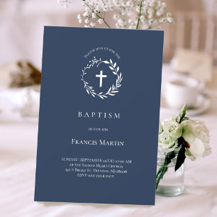 corona blanca   Invitación al bautismo