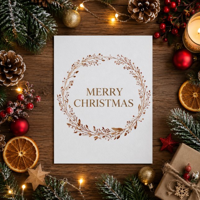 Corona botánica elegante Feliz Navidad (Subido por el creador)