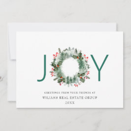 Corona de Bayas de Acebo Festiva Saludo de Navidad