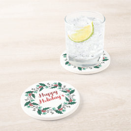 Corona de Felices Fiestas Posavasos de Arenisca