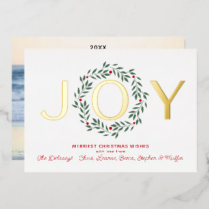 Corona de fiesta JOY Tarjeta de papel metálico c