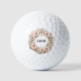 corona de flores vintage personalizada pelota de g