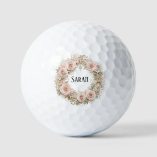 corona de flores vintage personalizada pelota de g