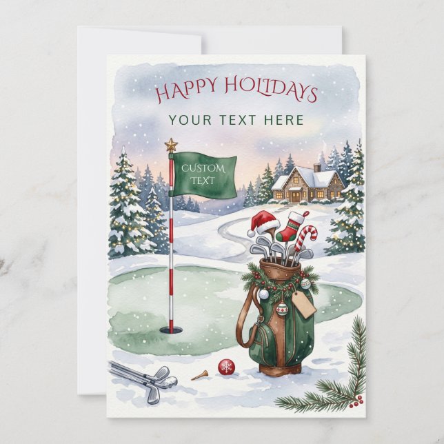 Corona de golf lazo Navidad (Anverso)